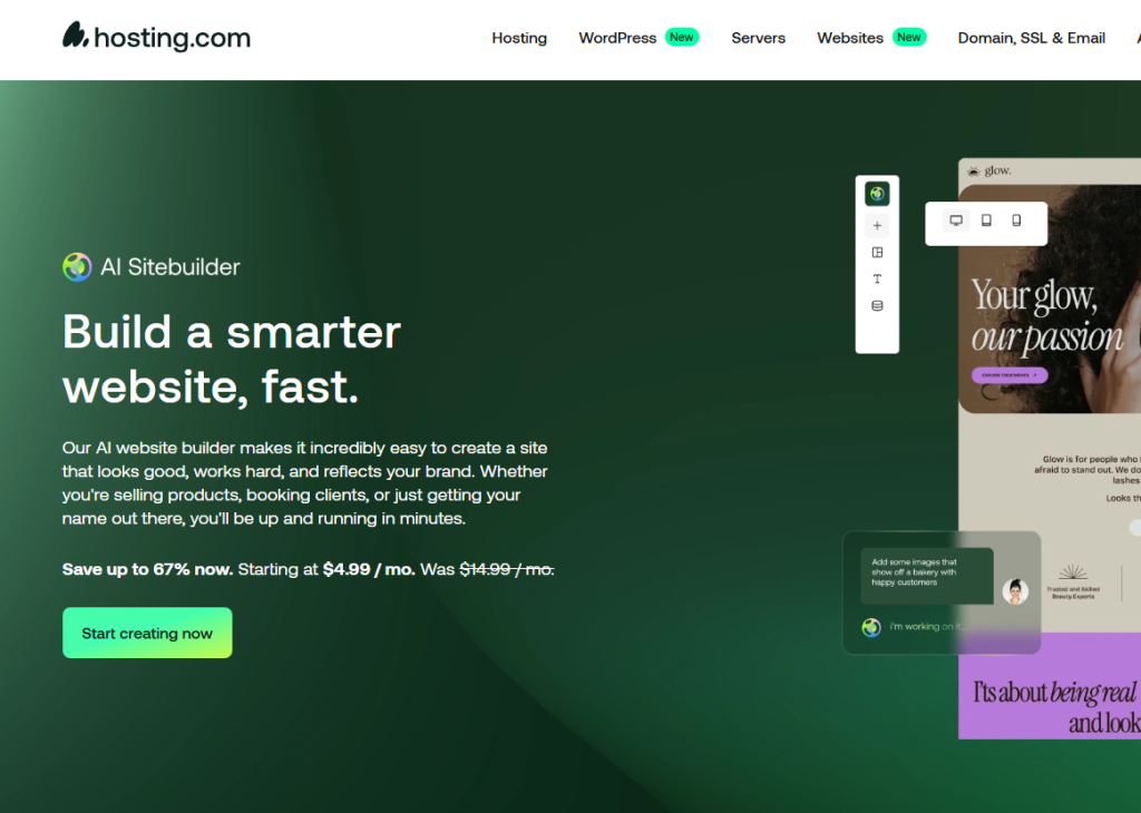 Hosting.com AI Sitebuilder