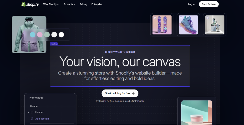 Shopify website builder